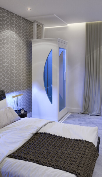 A 'Slimline HomeLift' in a Bedroom